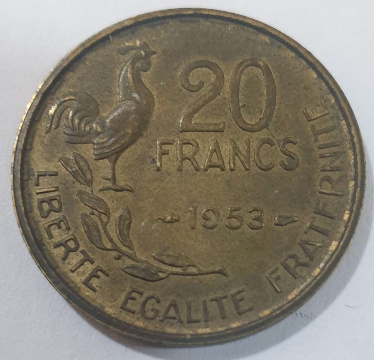 HIGH GRADE 1953 FRANCE 20 Francs -Fourth Republic Coin @@ R1 No reserve