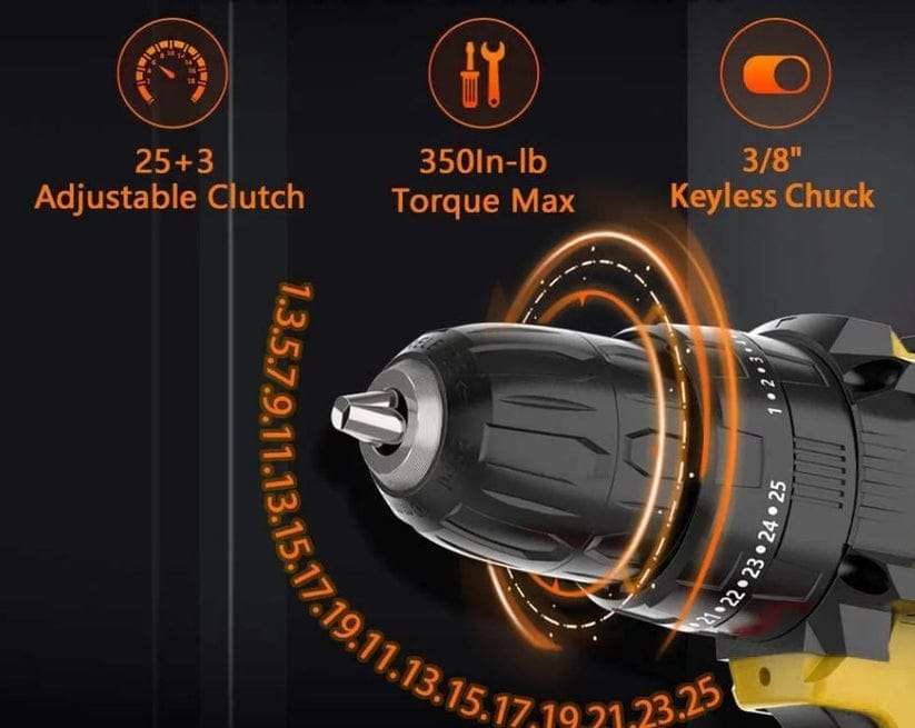 Rechargeable Lithium-Ion Hammer Drill and Screwdriver Set 21V