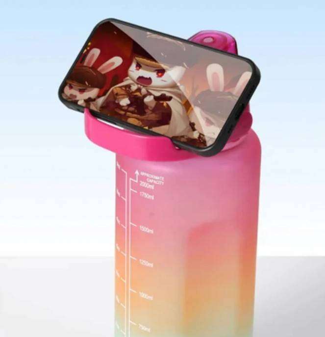 3 Piece Water Bottle Set With Integrated Phone Holder