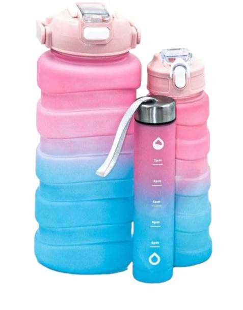 3 Piece Water Bottle Set With Integrated Phone Holder