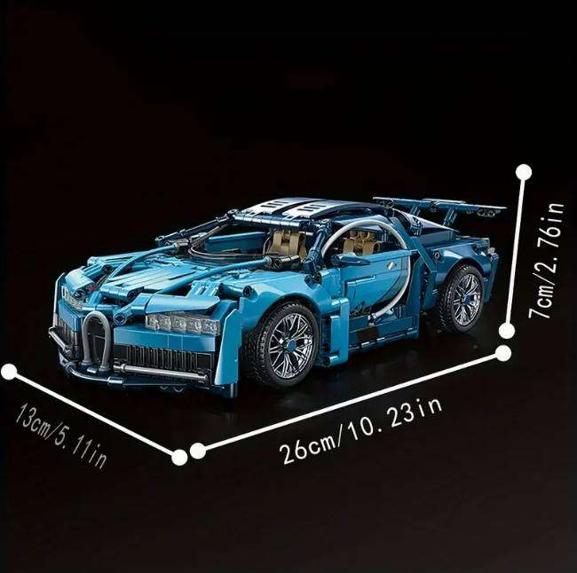 1-14 Scale Bugatti Chiron Look Alike Assembly Kit - 4130 Pieces