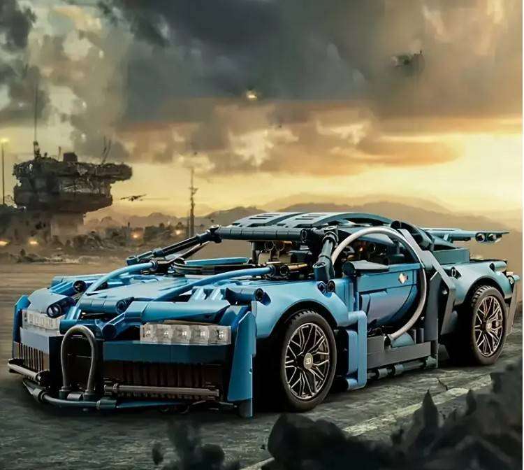 1-14 Scale Bugatti Chiron Look Alike Assembly Kit - 4130 Pieces