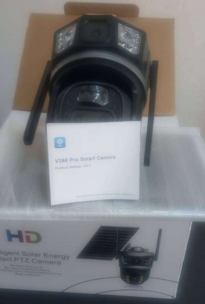 4G Outdoor Solar Camera with Dual Lens - V380 Pro App