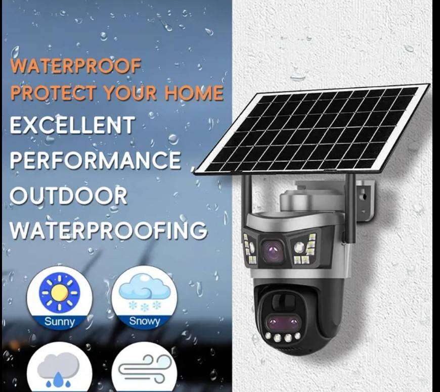 4G Outdoor Solar Camera with Dual Lens - V380 Pro App
