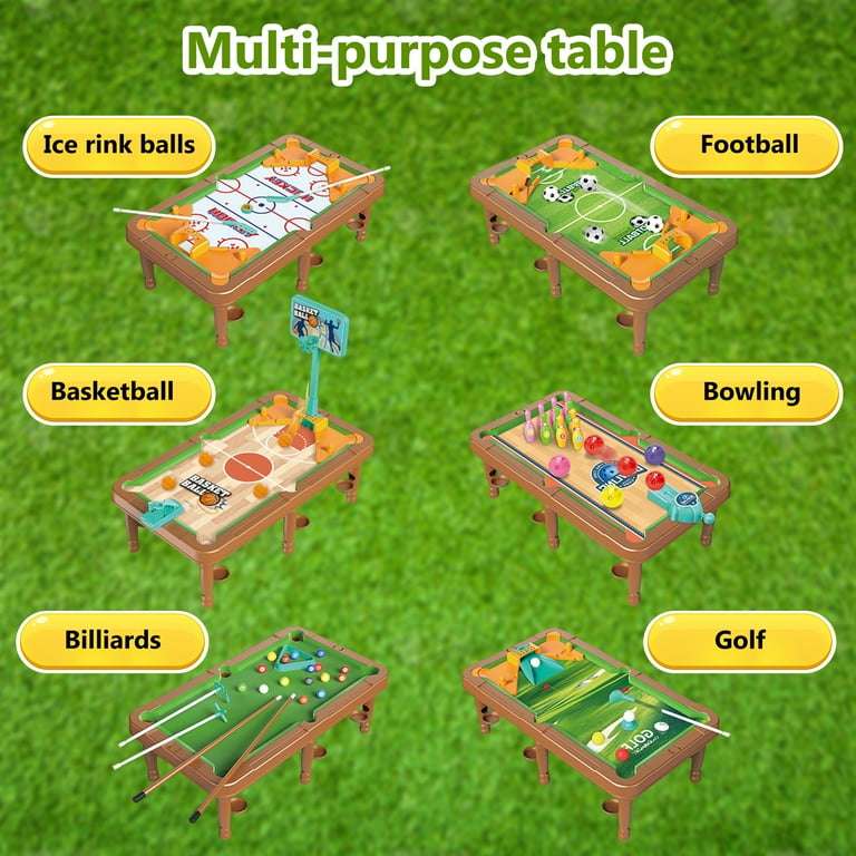 6-in-1 Multi Game Table for Kids