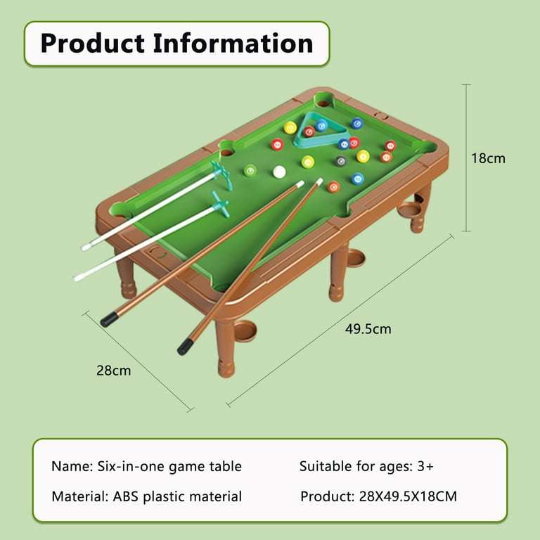 6-in-1 Multi Game Table for Kids
