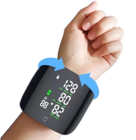 Rechargeable Wrist Blood Pressure Monitor With Voice Prompt