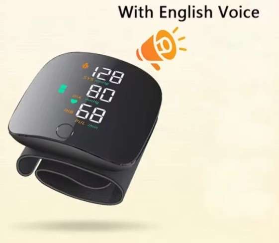 Rechargeable Wrist Blood Pressure Monitor With Voice Prompt