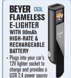 Beyer Flameless E-Lighter - C63L
