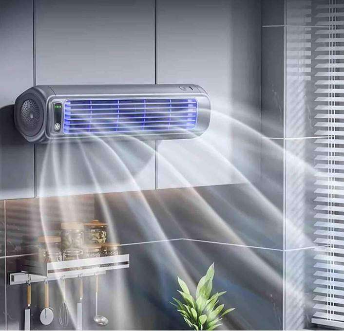 Portable Wireless Air Conditioner Fan - Rechargeable - Gray