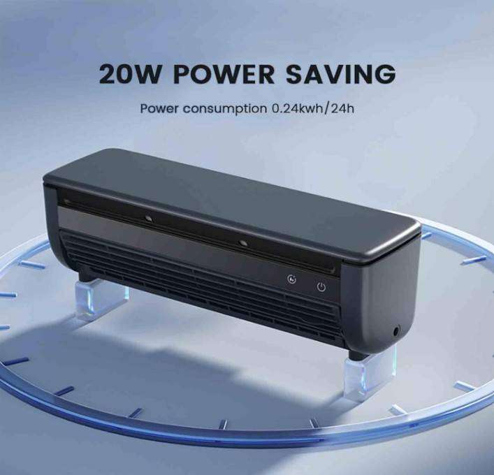 Portable Wireless Air Conditioner Fan - Rechargeable - Gray