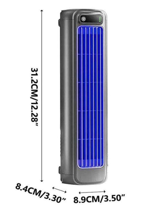 Portable Wireless Air Conditioner Fan - Rechargeable - Gray