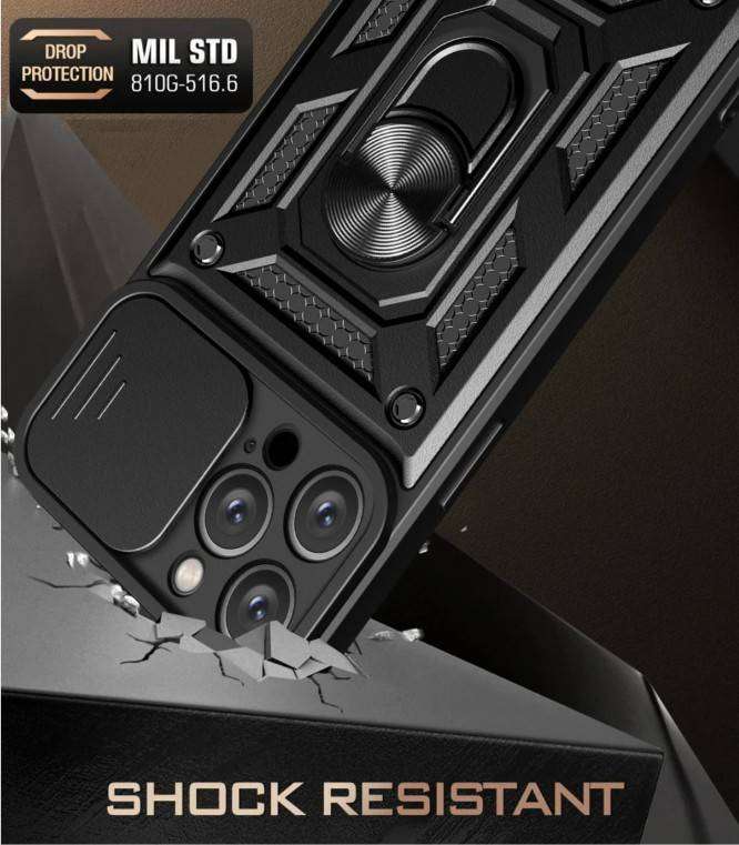 iPhone 14 Pro Phone Case with Built-in Ring Kickstand