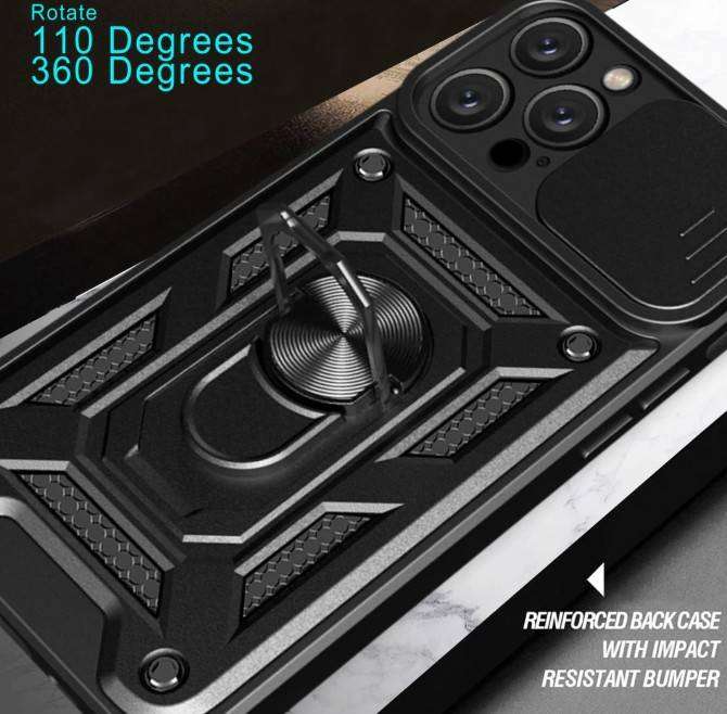 iPhone 14 Pro Phone Case with Built-in Ring Kickstand