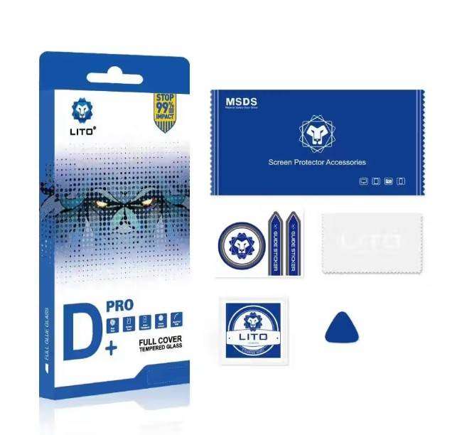 LITO D+ Dustproof Tempered Glass Screen Protector For iPhone 11 Pro Max-Black Edge