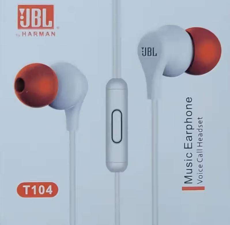JBL T104 In Ear Headphone - White