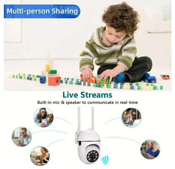 JOOAN 2-Way Audio Wireless Security Camera + 10m USB power cable