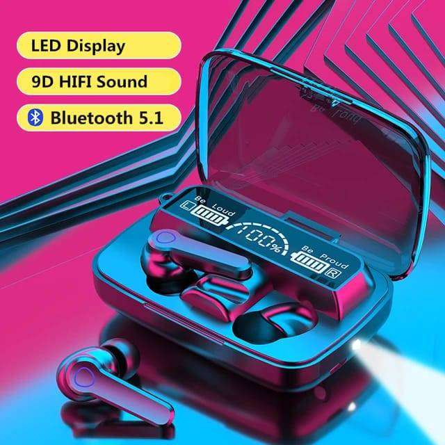 M19 TWS Earbuds, Noise Cancelling, Voice Control, Built-in Microphone, Wireless.