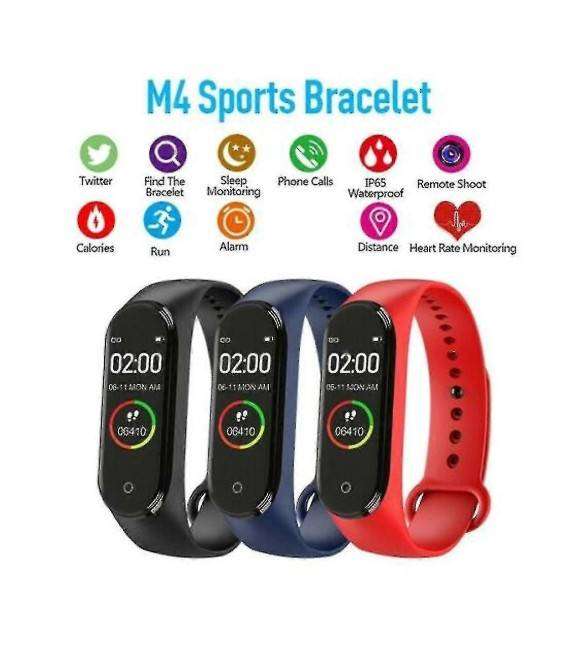 Smart Watch M4 Fitness Tracker - Blue