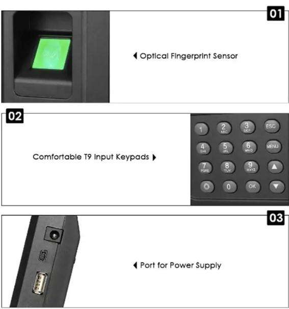 Q-A21 Fingerprint Attendance and Time Recorder Machine