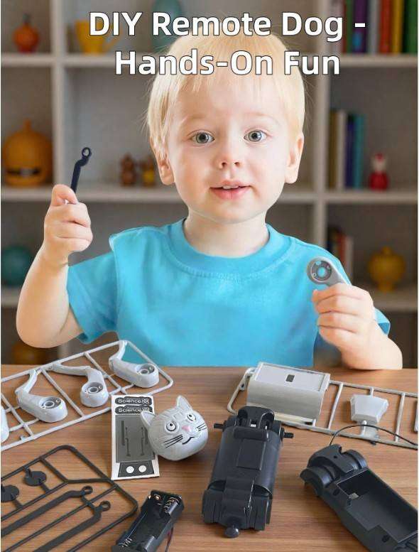 DIY Mechanical Robot Dog and Cat Kit Remote Control Walking Toy