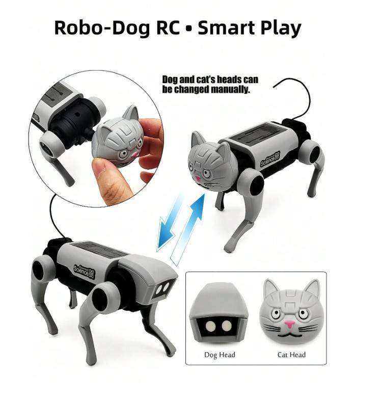 DIY Mechanical Robot Dog and Cat Kit Remote Control Walking Toy