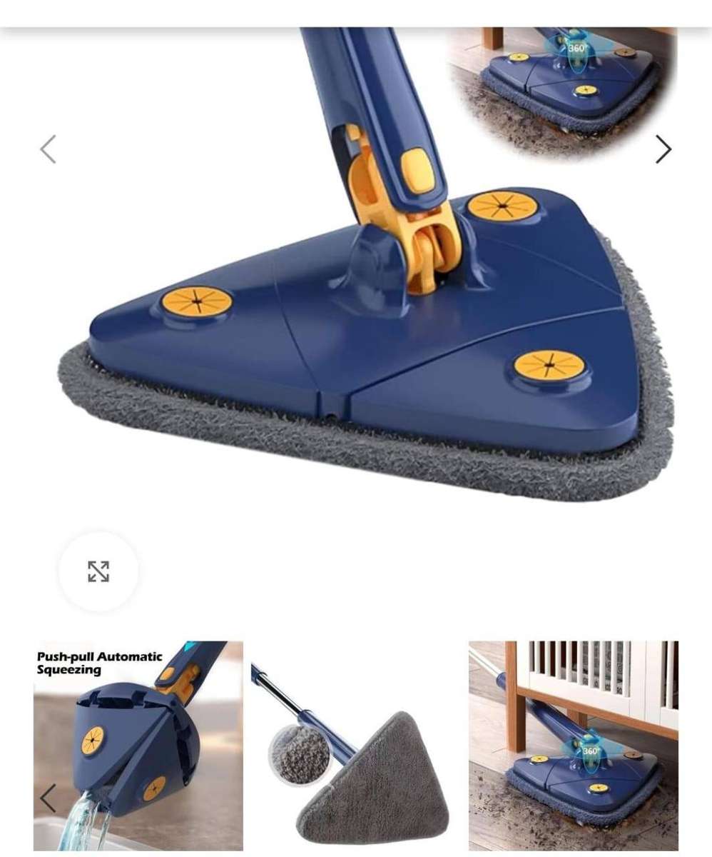Extendable Triangle Squeegee Cleaning Mop