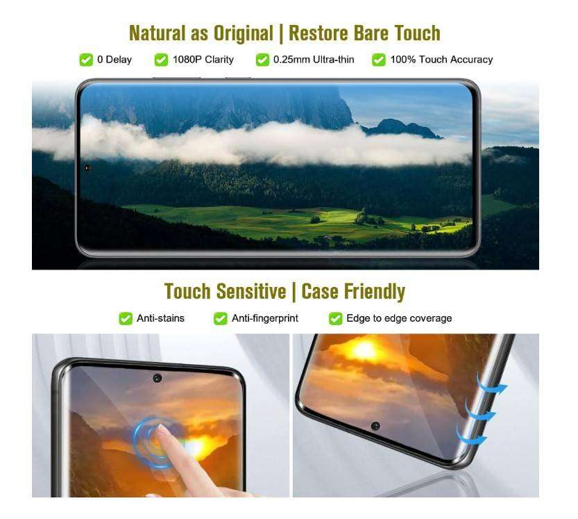 Galaxy S20 Ultra Tempered Glass Screen Protector - Black