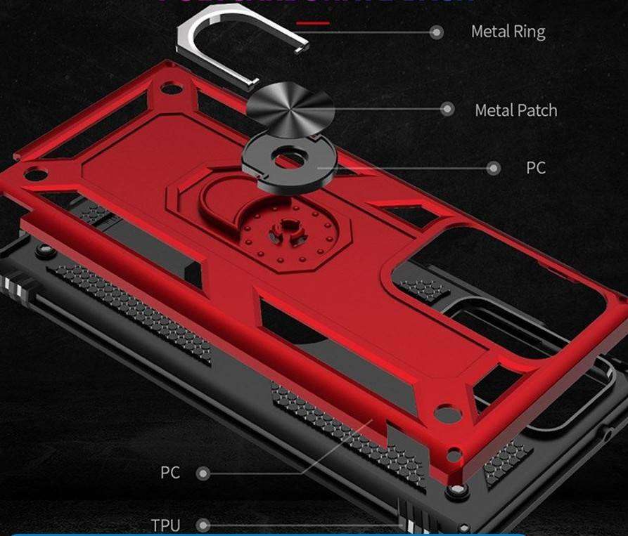 Navy Blue - Ring Stand Armor Phone Case For Samsung A72 or A52