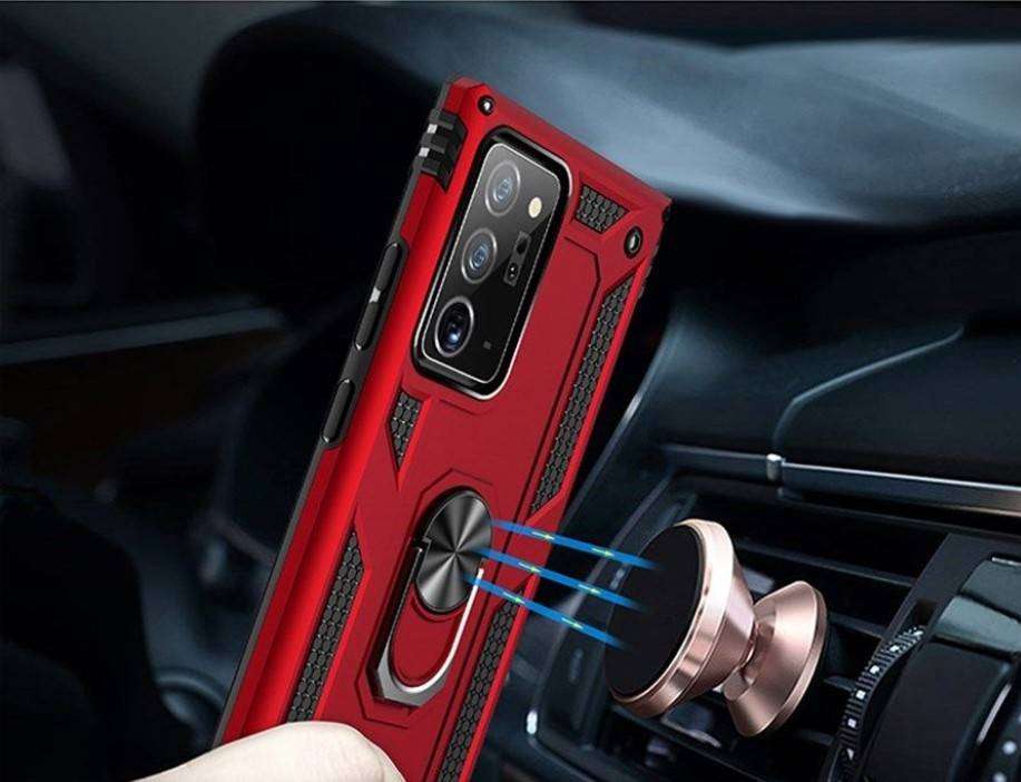 Navy Blue - Ring Stand Armor Phone Case For Samsung A72 or A52