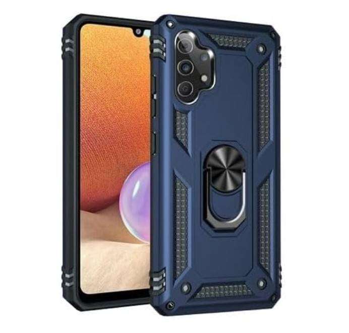 Navy Blue - Ring Stand Armor Phone Case For Samsung A72 or A52