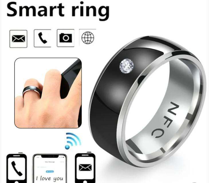 NFC Ring - Size 13 - Black & Silver