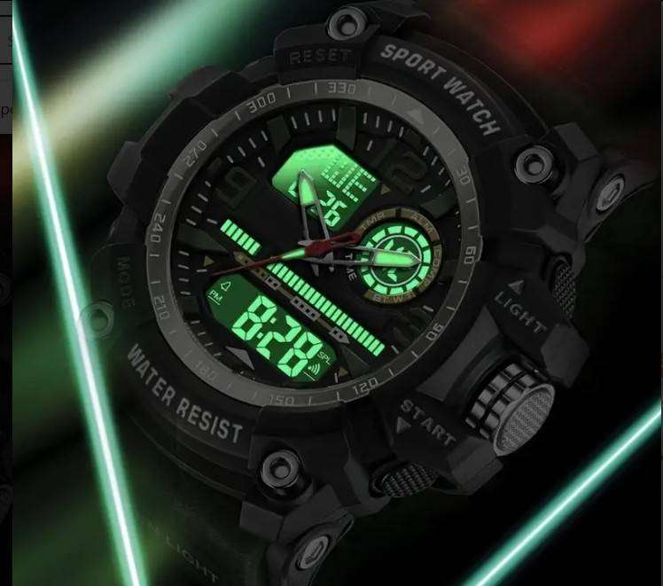 Men Military Digital Watch - Black