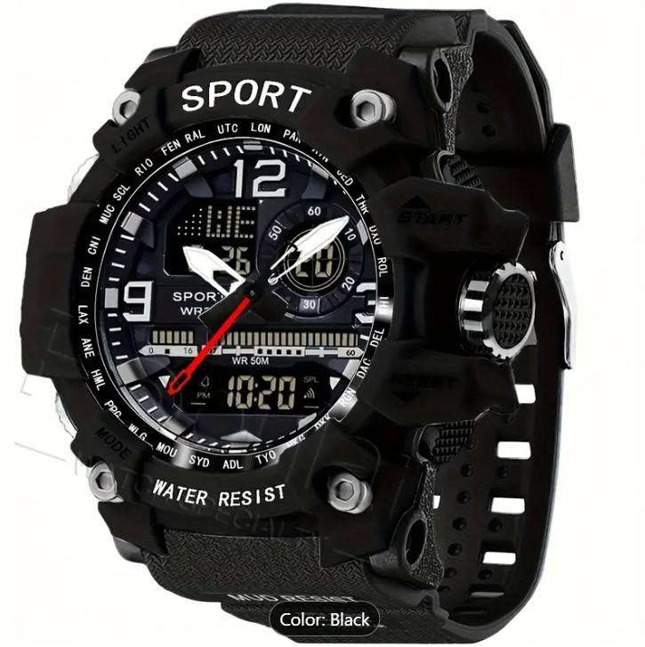 Men Military Digital Watch - Black