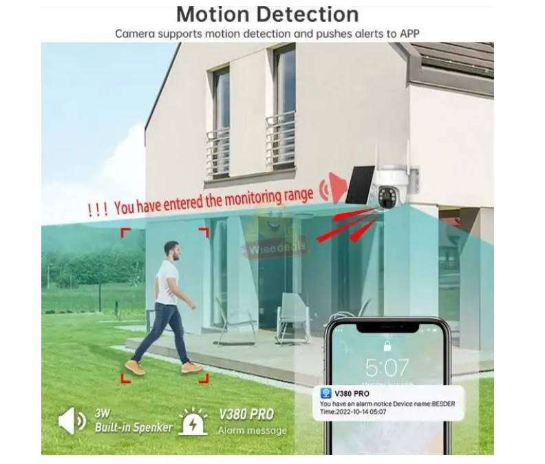 Intelligent Solar Energy Alert PTZ Camera - WIFI