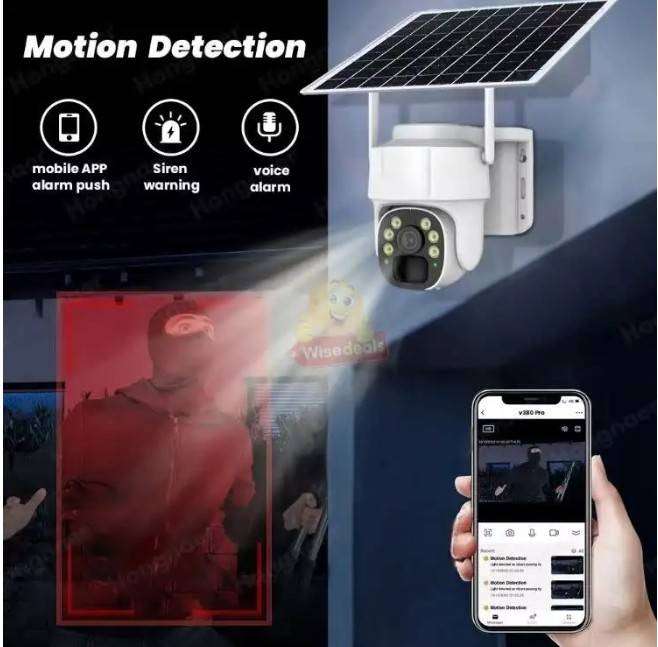 Intelligent Solar Energy Alert PTZ Camera - WIFI