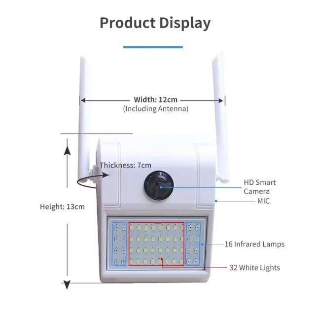 Smart Induction Outdoor  Camera With Motion Detection And Light
