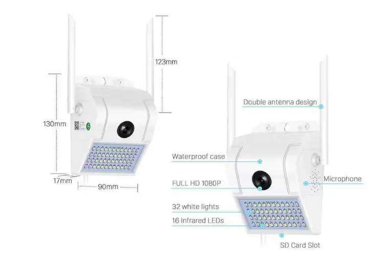 Smart Induction Outdoor  Camera With Motion Detection And Light