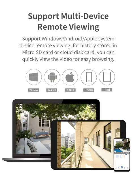 Smart Induction Outdoor  Camera With Motion Detection And Light