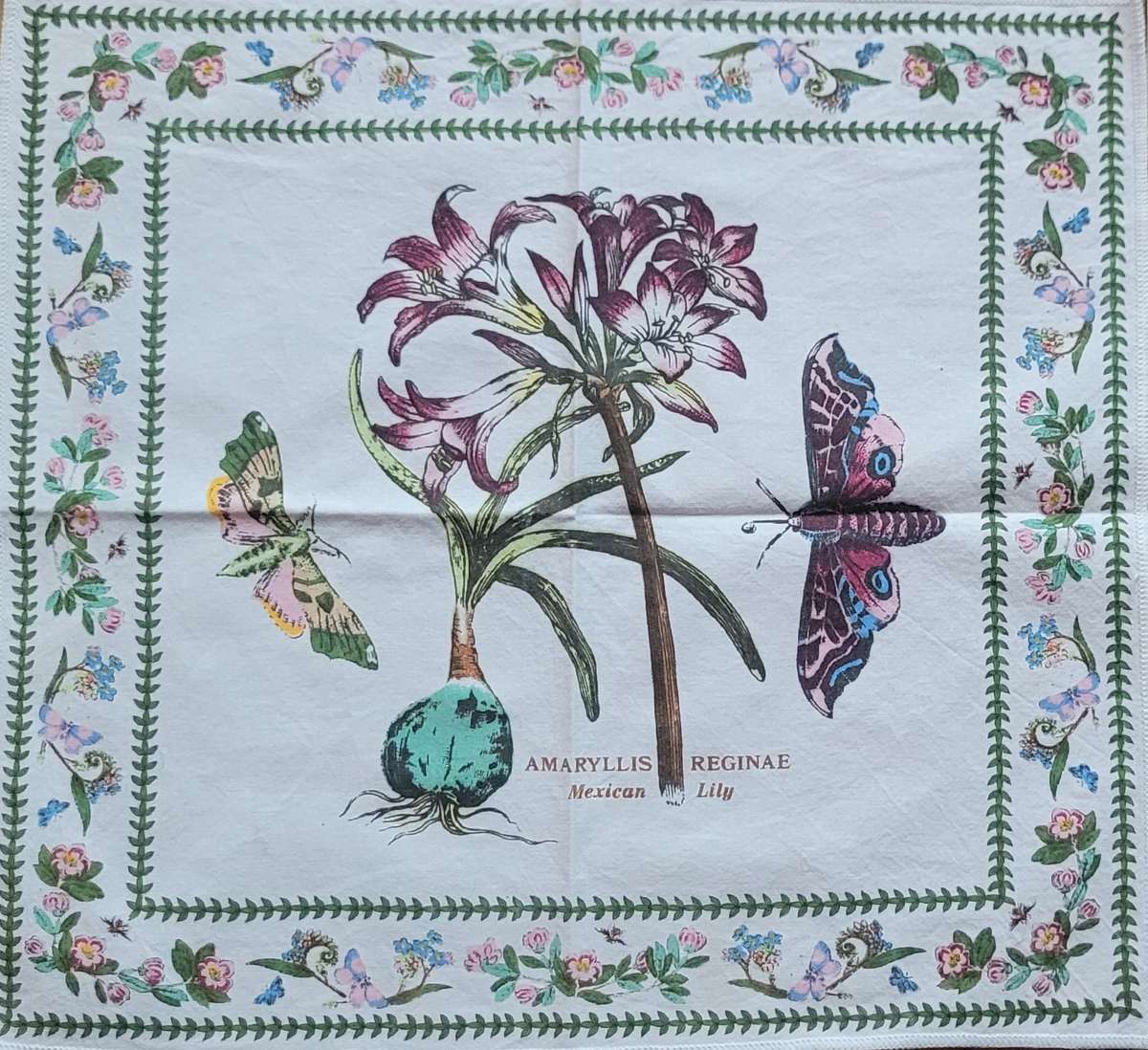 Four Vintage Portmeirion Botanic Garden serviettes