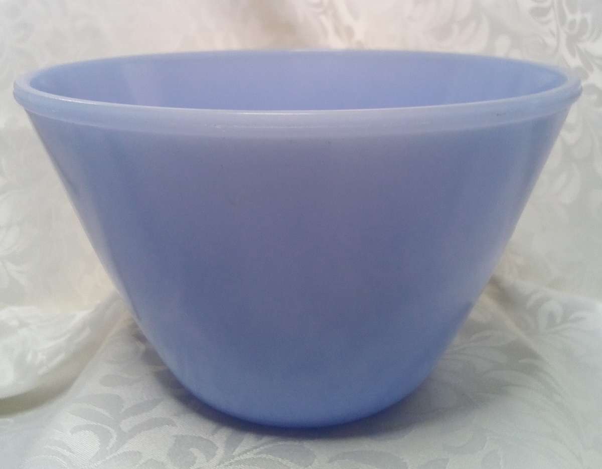Charming blue milk glass bowl