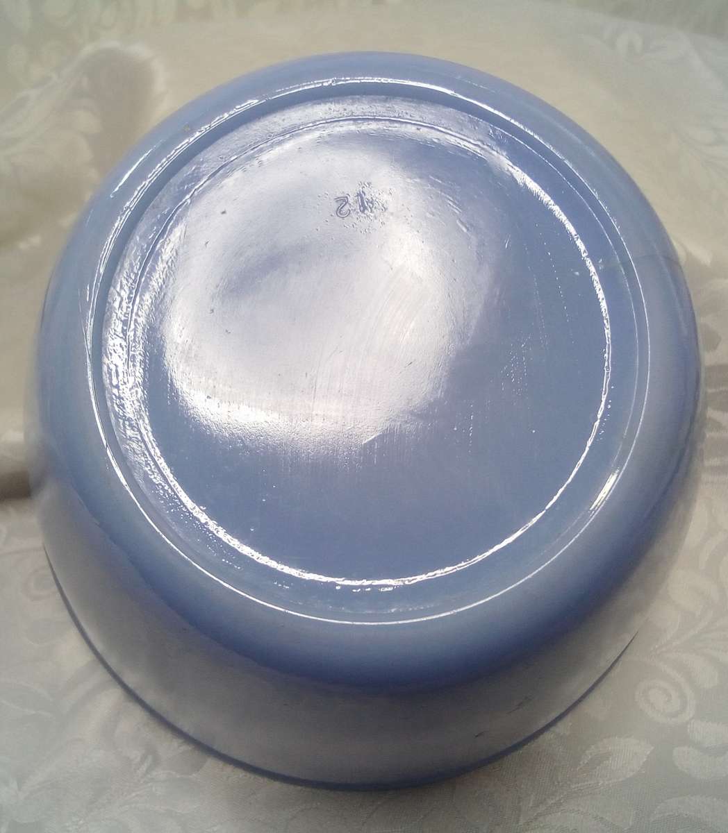 Charming blue milk glass bowl