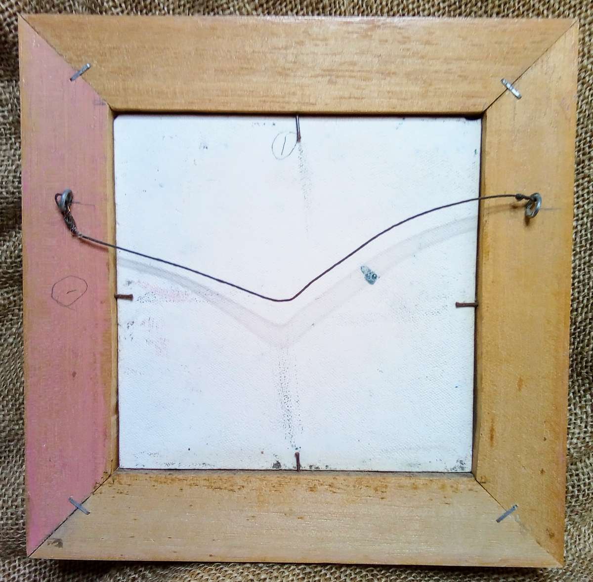 Stunning set of framed art nouveau style tiles