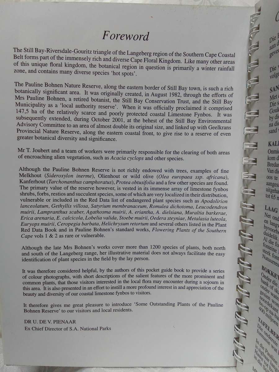 Pauline Bohnen Nature reserve Photographic guide (Stillbay area)