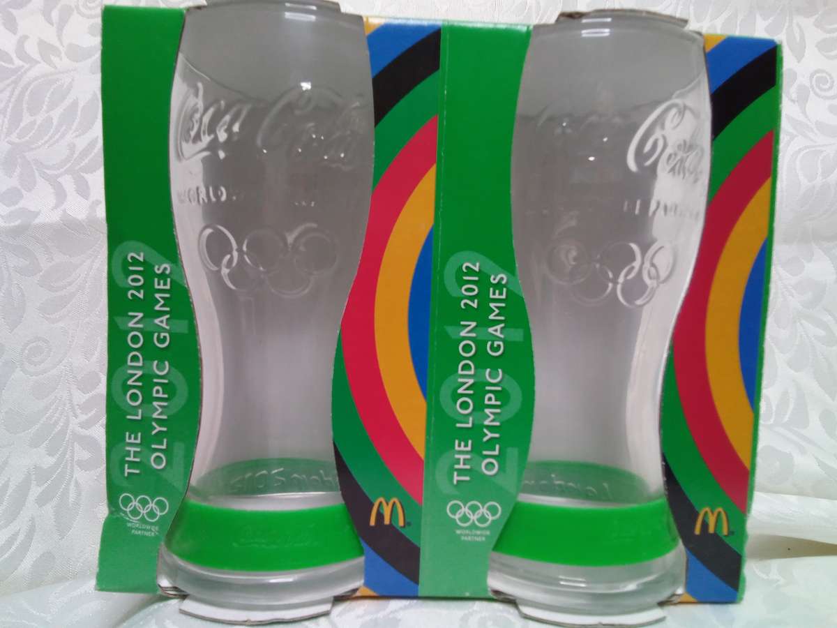 Collectable Coca-Cola drinking glasses - Green band - Olympics 2012 (Europe)