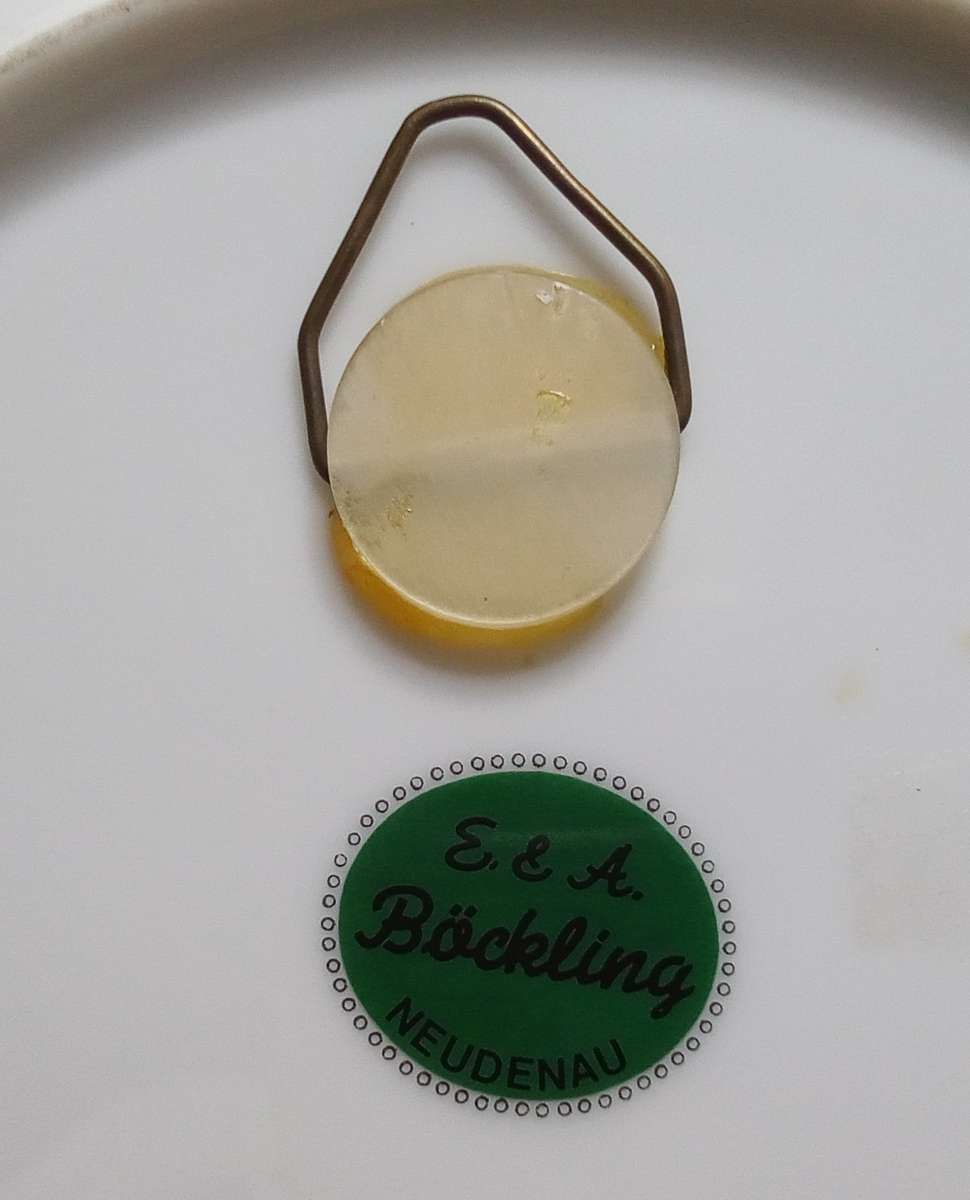 Gorgeous E&A Böckling Neudenau hand painted wall plate with lovely embossed edge