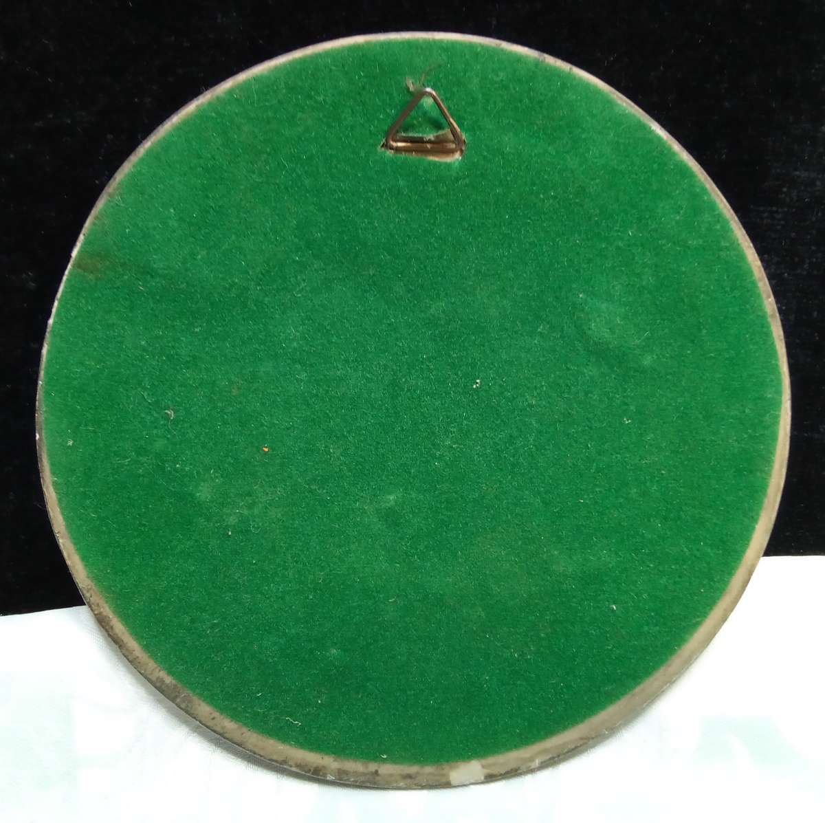 Charming vintage pewter wall hanging