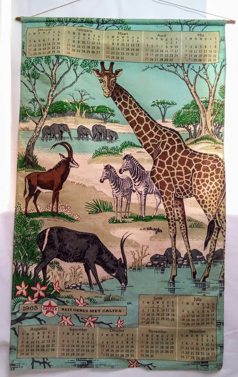 Stunning 1965 Caltex calender in excellent condition