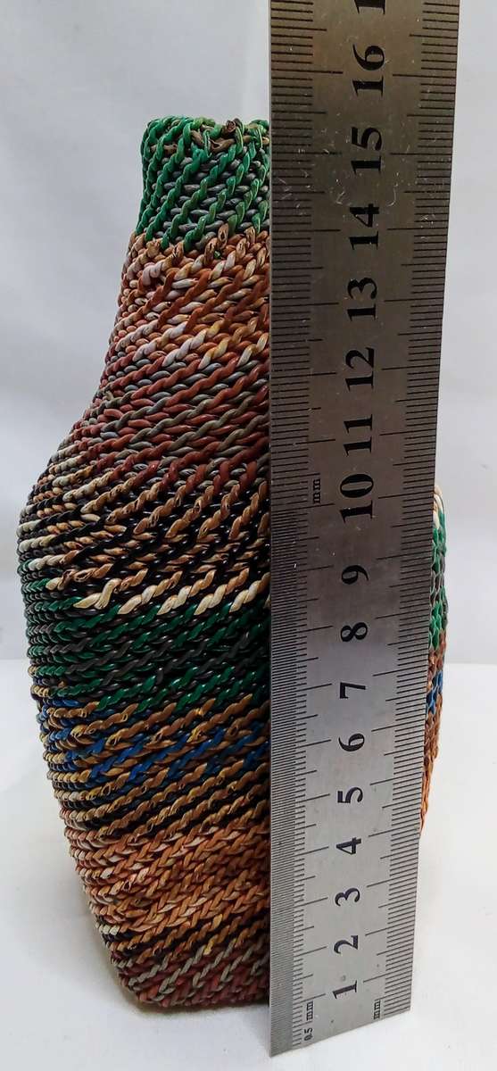 Lovely vintage woven wire bottle