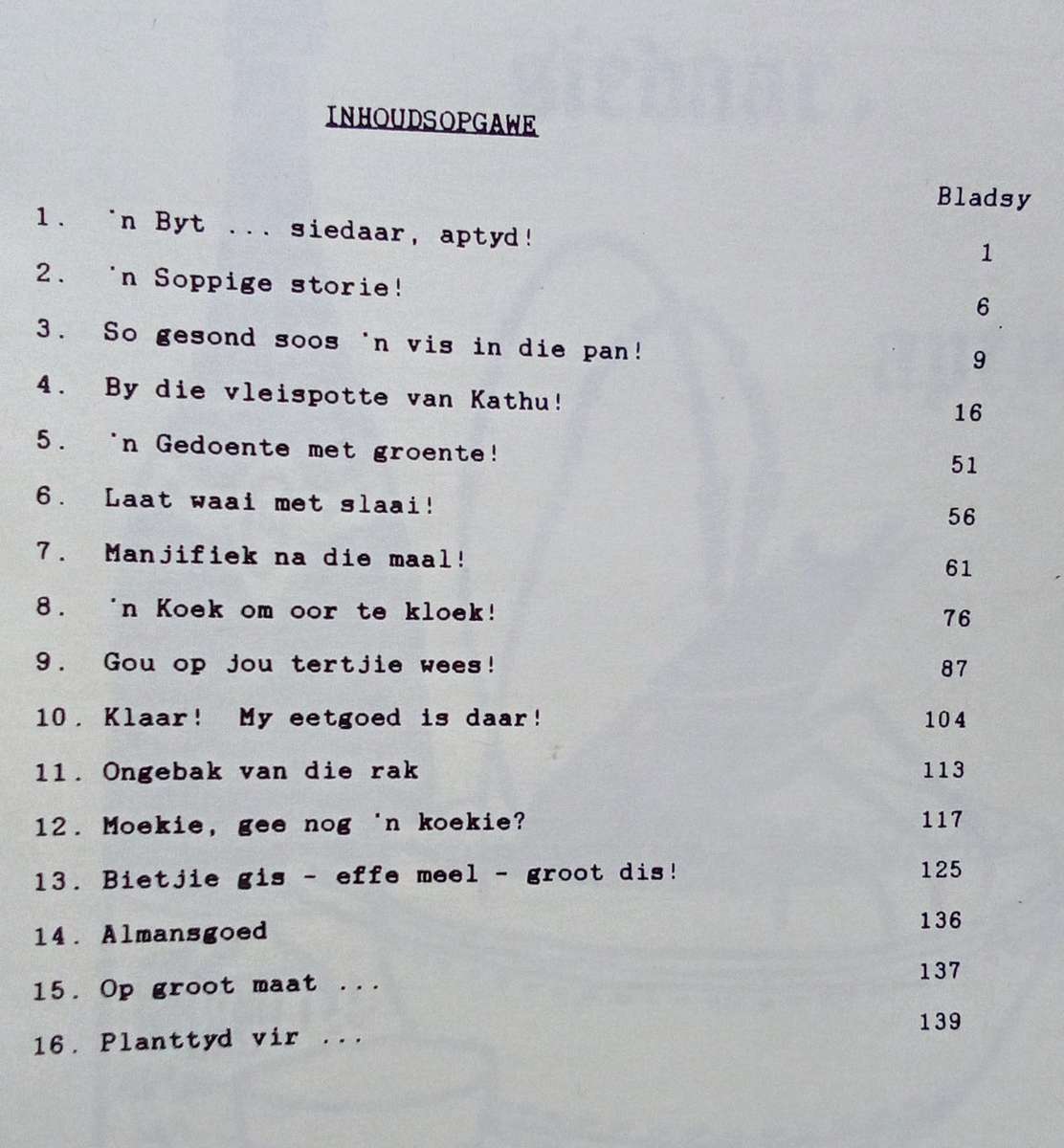 Vingerlek vir lekkerbek - resepteboek Vrouediens Kathu 1991